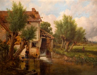 Eine alte Mühle bei Worcester, 1880